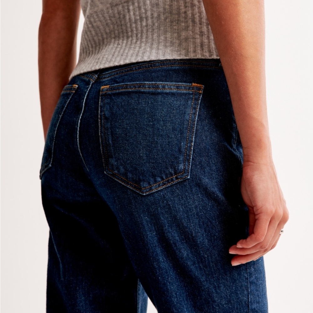 Abercrombie & Fitch Dark Blue Straight Leg Jeans - Picture 3 of 3
